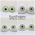 Glass Cabochon Iris Puppet Eyes - LEAFY - FurriFingers